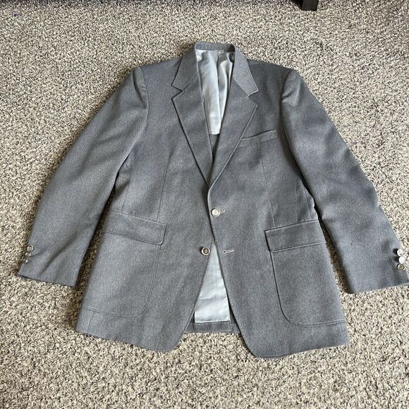 JC Penny Comfort Suited Separates Mens 40R Gray Polyester Sport Coat Blazer VTG - Picture 1 of 6